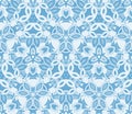 Blue kaleidoscope seamless pattern, background. Composed of abstract shapes. Royalty Free Stock Photo