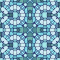 Blue kaleidoscope texture, seamless background and abstract kaleidoscope