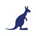 blue kangaroo silhouette australia