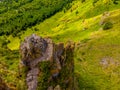 Blue Katun river and Chertov palets Altai mountains republic Russia, aerial top view Royalty Free Stock Photo