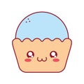 blue kawaii muffin