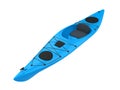 Blue Kayak Isolated