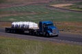 Blue Kenworth / Loaded Flatbed Royalty Free Stock Photo