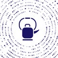 Blue Kettle with handle icon isolated on white background. Teapot icon. Abstract circle random dots. Vector Illustration Royalty Free Stock Photo