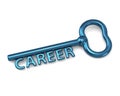 Blue key with word career Royalty Free Stock Photo