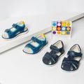 Blue kids sandals Royalty Free Stock Photo