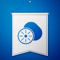 Blue Kiwi fruit icon isolated on blue background. White pennant template. Vector
