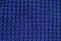 Blue knitted fabric