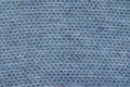 Blue knitted fabric texture. Rough sweater background Royalty Free Stock Photo