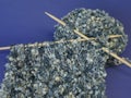 Blue knitting