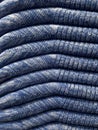 Blue knitting wool texture background. Royalty Free Stock Photo