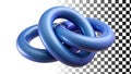 Blue knot, abstract shape, decorative knot, and design element png transparent image Generative AI