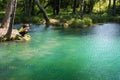 The Blue Krynica. mass pilgrimage for healing to Honey Spas , Slavgorod, Belarus Royalty Free Stock Photo