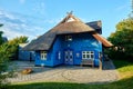 blue Kunstkaten in the Ostseebad Ahrenshoop on the Darss Royalty Free Stock Photo