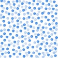 Blue and light blue polka dots on white background Royalty Free Stock Photo