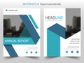 Blue label annual report Leaflet Brochure Flyer template design, book cover layout design, abstract business presentation template Royalty Free Stock Photo