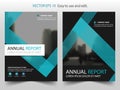 Blue label Vector Brochure annual report Leaflet Flyer template design, book cover layout design, abstract business presentation Royalty Free Stock Photo