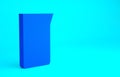 Blue Laboratory glassware or beaker icon isolated on blue background. Minimalism concept. 3d illustration 3D render Royalty Free Stock Photo