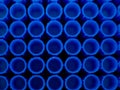 Blue laboratory pipette plastic tips Royalty Free Stock Photo