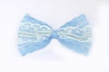 Blue lace bow tie Royalty Free Stock Photo