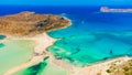 Blue lagoon in Ballos, Crete, Greece Royalty Free Stock Photo