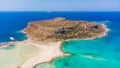Blue lagoon in Ballos, Crete, Greece Royalty Free Stock Photo