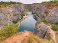 Blue lagoon at the bottom of area Amerika canyon