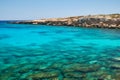 Blue lagoon at Cape Greko coast. Cyprus