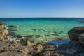 The Blue Lagoon by the Caribbean Sea Royalty Free Stock Photo