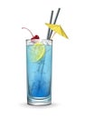 Blue lagoon cocktail