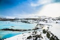 The Blue Lagoon, a geothermal bath resort . Iceland