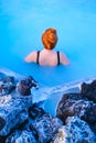 Blue Lagoon, Iceland. Relaxation at the spa in Iceland. Skin ÃÂare. Healthy Lifestyle. Warm springs of natural origin. Royalty Free Stock Photo