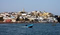 The blue lagoon of Moulay Bousselham in Morocco