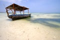 In the blue lagoon relax of zanzibar coastline boat pirague