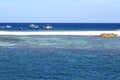 blue lagoon stone in thailand kho tao bay abstract boat Royalty Free Stock Photo