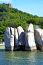 blue lagoon stone in thailand kho of a water south china s Royalty Free Stock Photo