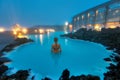 Blue Lagoon Swimming Pool in Western Iceland Royalty Free Stock Photo