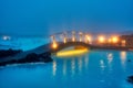 Blue Lagoon Swimming Pool in Western Iceland Royalty Free Stock Photo