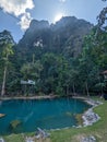 Blue Lagoon at Vang Vieng. Refreshing swim in the Lagoon, Mountain feeling, Relaxing, Country Laos, Lao