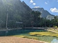 Blue Lagoon at Vang Vieng. Refreshing swim in the Lagoon, Mountain feeling, Relaxing, Country Laos, Lao