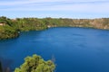 Blue Lake in Mount Gambier - a touristic destination in South Australia Royalty Free Stock Photo