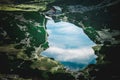 Blue Lake in mountains near by green nature. Sliezky dom, High Tatras, Slovakia Royalty Free Stock Photo