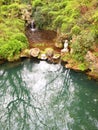 Blue lake in the nature