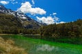 Blue lake, Nelson Lakes National Park, New Zealand Royalty Free Stock Photo