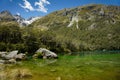 Blue lake, Nelson Lakes National Park, south island, New Zealand Royalty Free Stock Photo