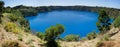 Blue Lake panoramic view, Mount Gambier, South Australia Royalty Free Stock Photo