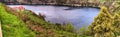 Blue Lake panoramic view in Mt Gambier, South Australia Royalty Free Stock Photo