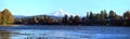 Blue Lake Park panorama Fairview Oregon. Royalty Free Stock Photo