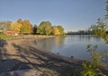 Blue Lake park at sunset Oregon.