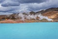 Blue lake in Reykjahlid